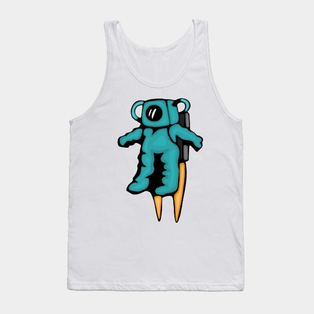 Little Jet Pack Dude Tank Top by Slightly Unhinged